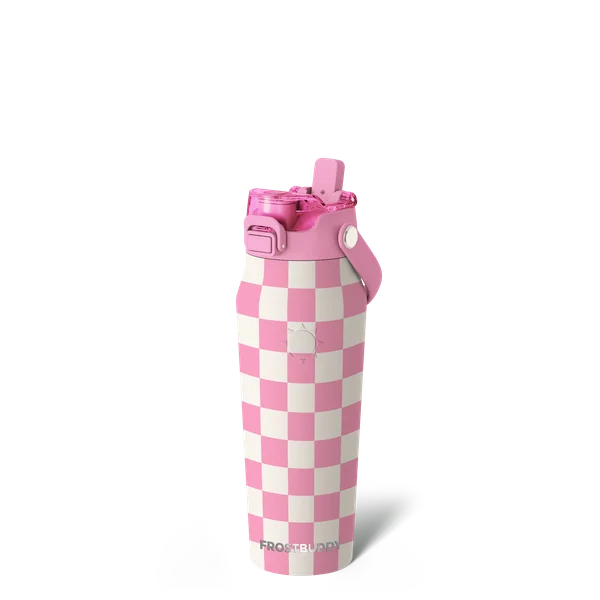 Bottle Buddy 24oz - Pink Checkered